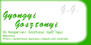 gyongyi gosztonyi business card